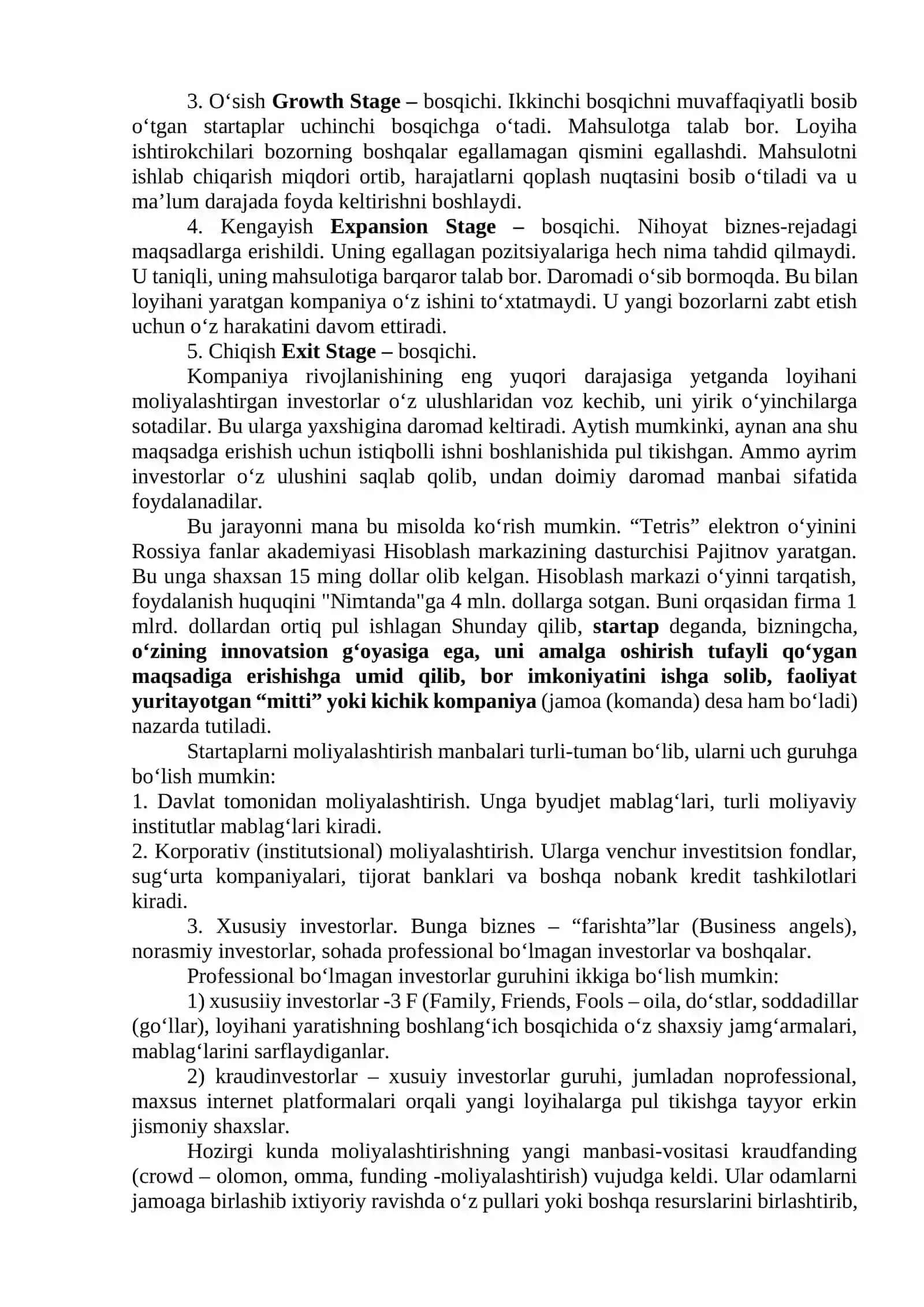 Startaplarni moliyalashtirish 4