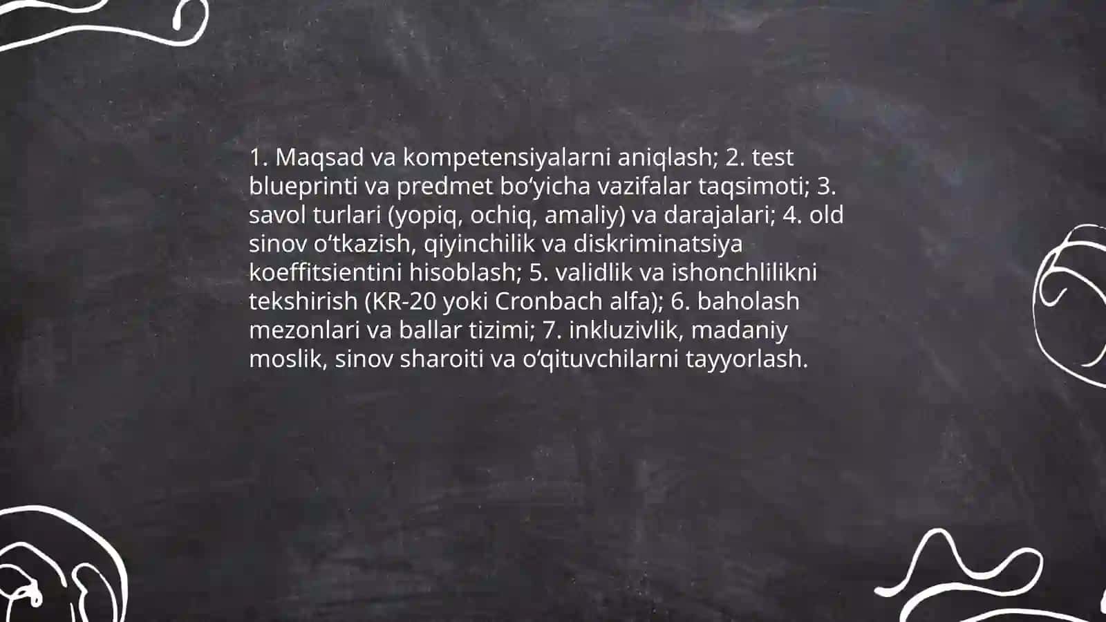 Diagnostik baholashning tamoyillari va maqsadlari 4