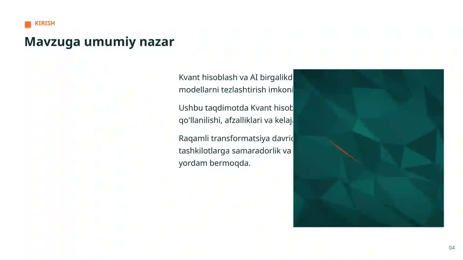 KVANT HISOBLASH VA AI 4