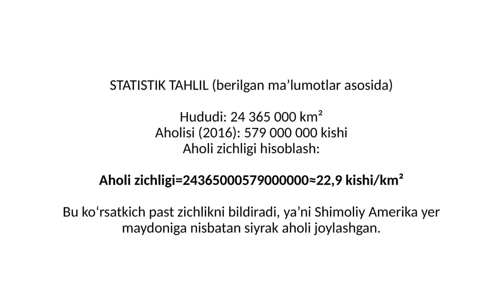 Jahonning Shimoliy Amerika submintaqasi 4