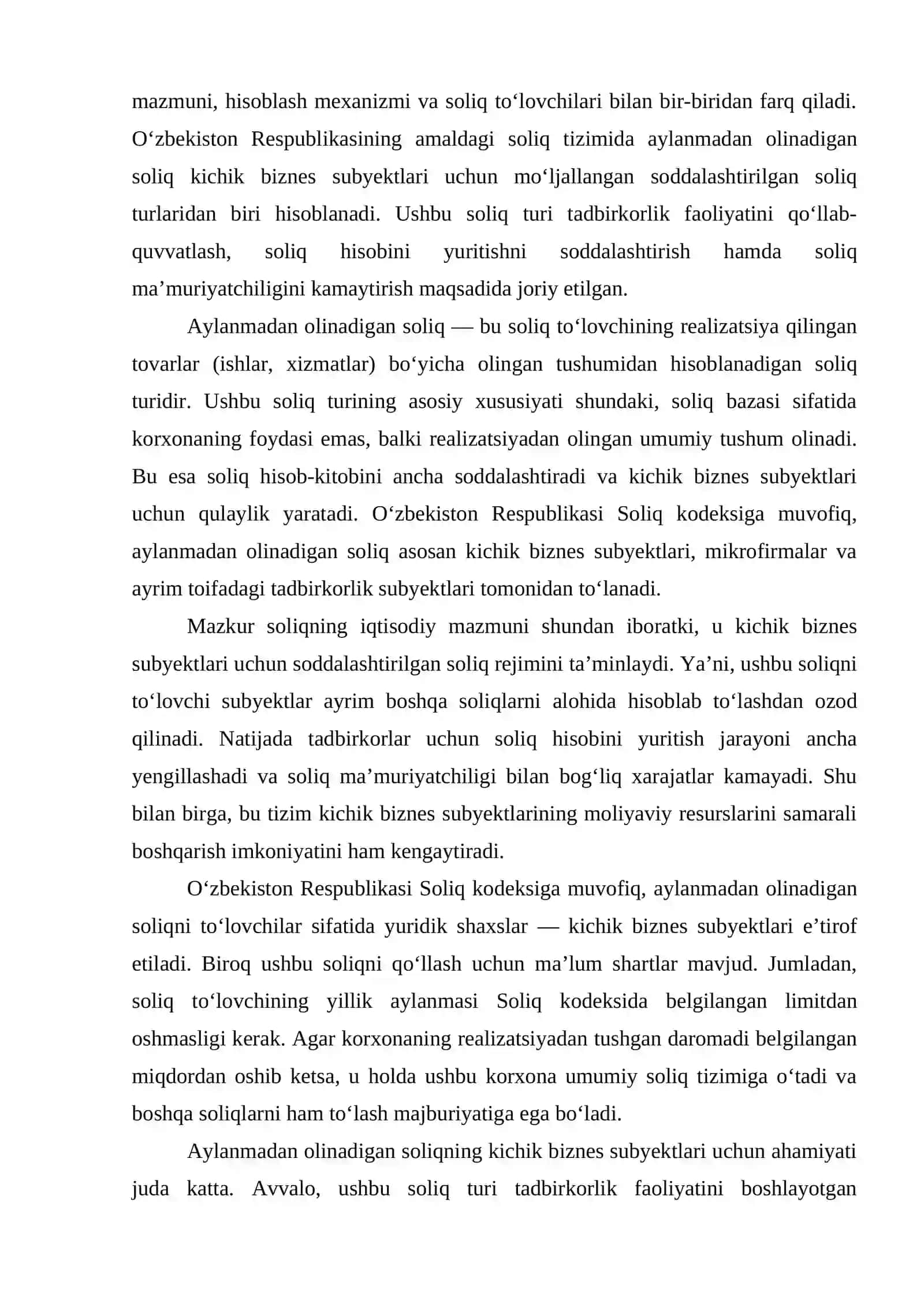 AYLANMADAN OLINADIGAN SOLIQ 4
