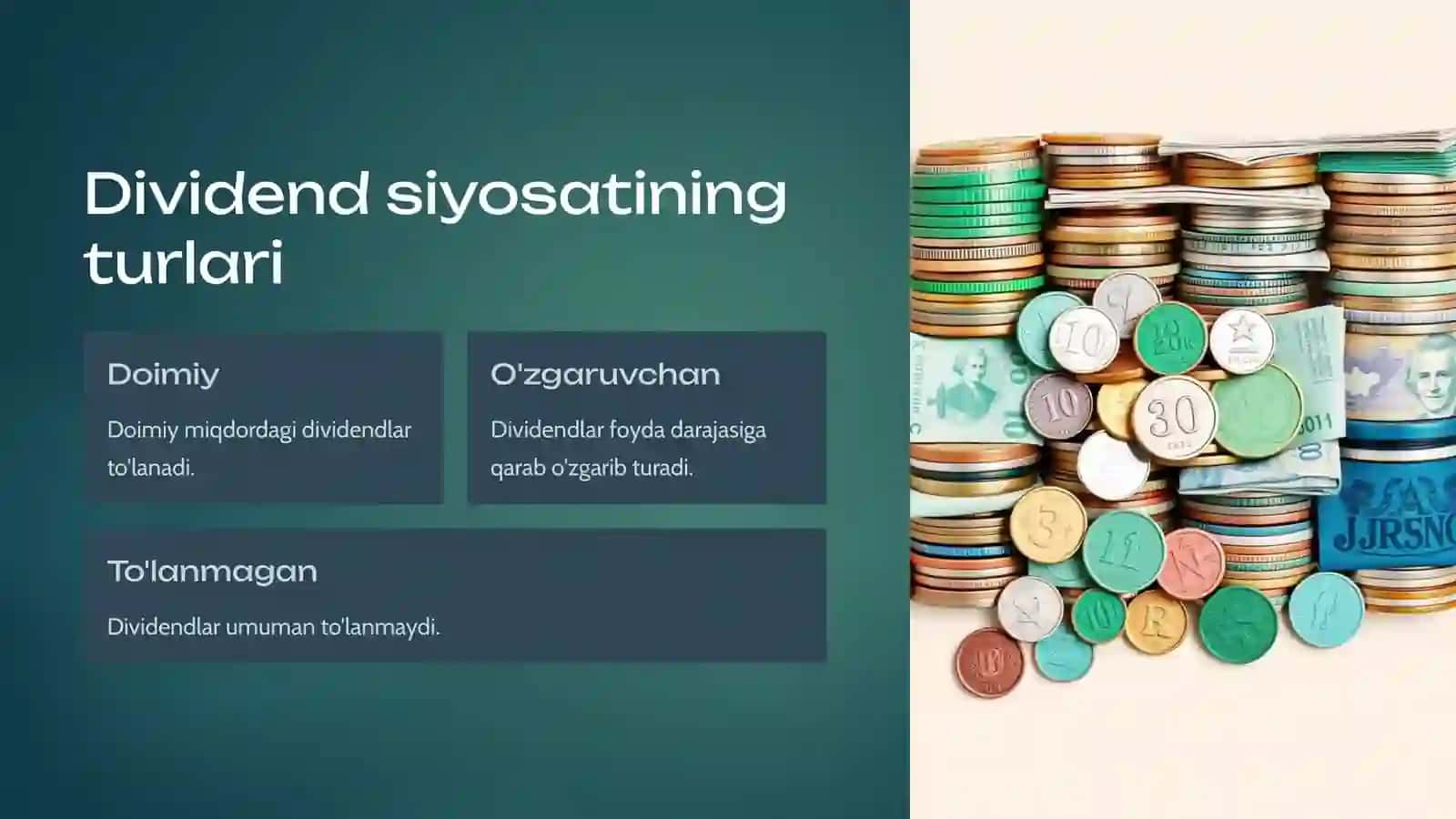 Dividend siyosati va ichki moliyalashtirish 4