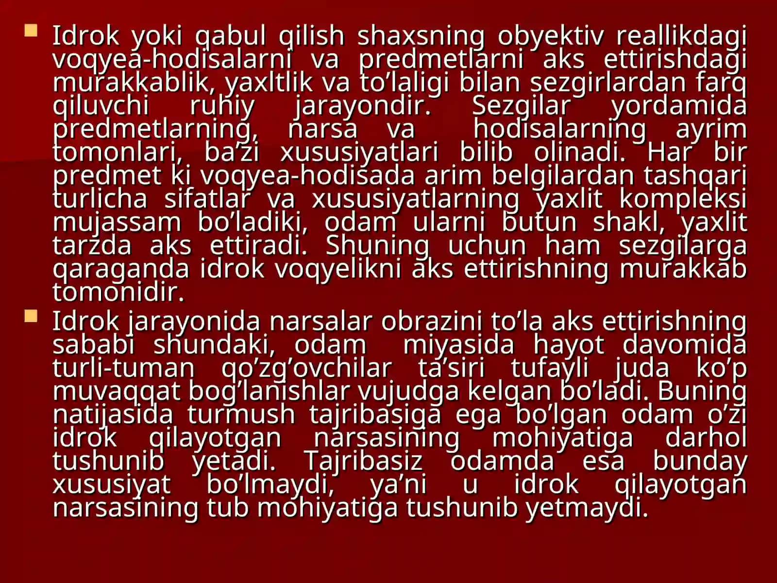 Idrok va uning qonuniyatlari 4