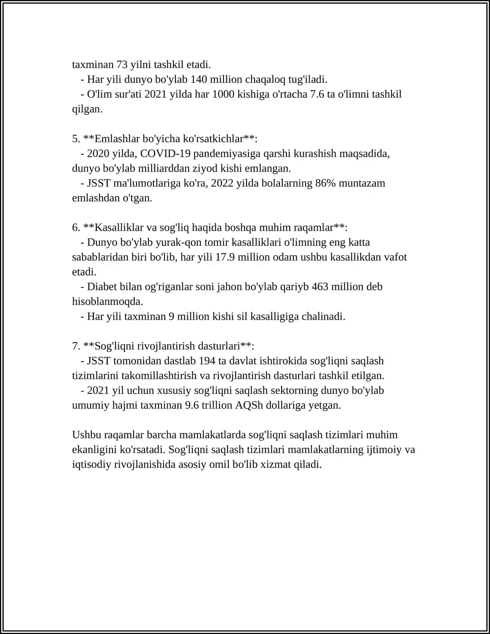 Jamiyat Sog'liqni Saqlash Referat 4