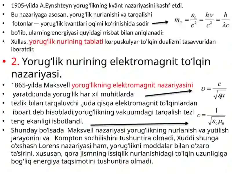 Fizika Ma'ruza 4
