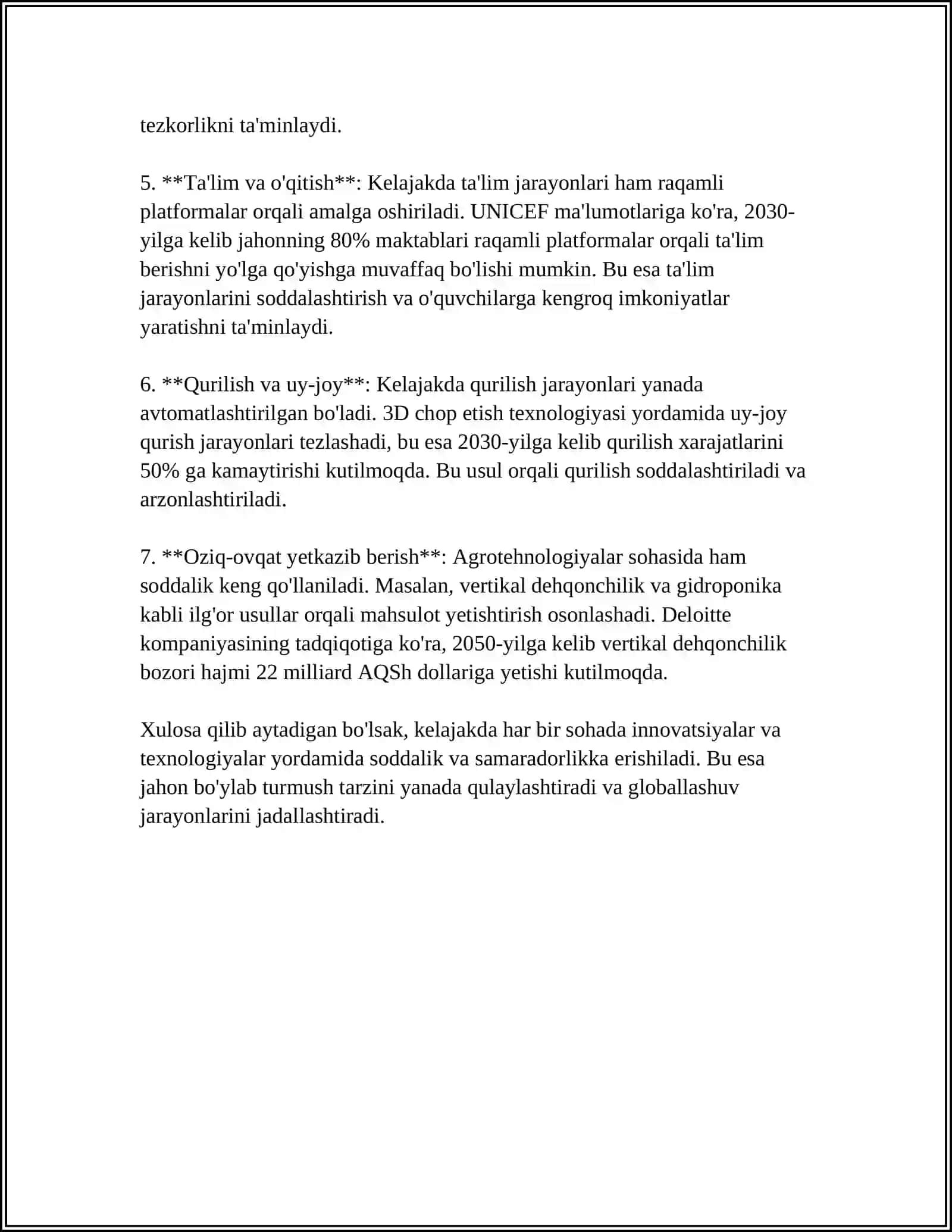 Kelajak soddasi ko`rinishi va qo`llanilishi 4