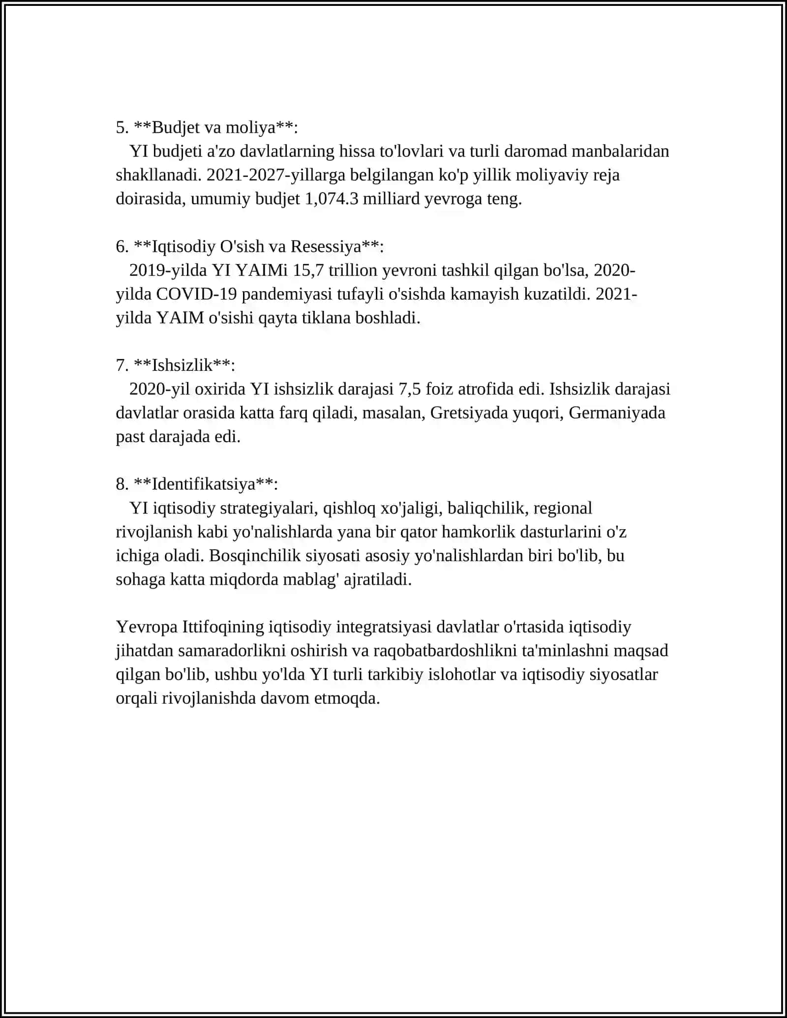 YEVROPA IQTISODIYATLARI 4