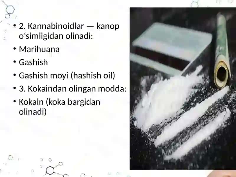 Tabiiy va sintetik narkotik vositalar. Foydasi va zarari 4