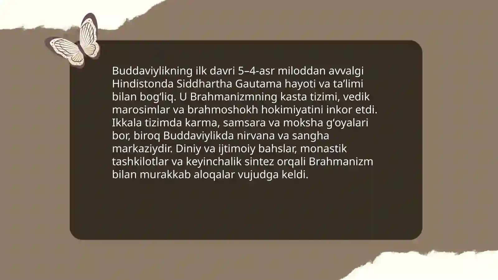 Buddaviylik dini tarixi va asosiy gʻoyalari 4