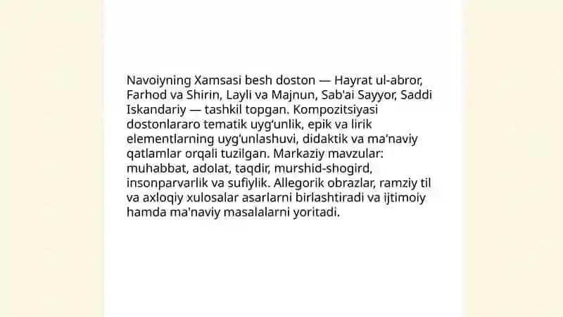 Alisher Navoiyning Adabiyotshunoslik 4