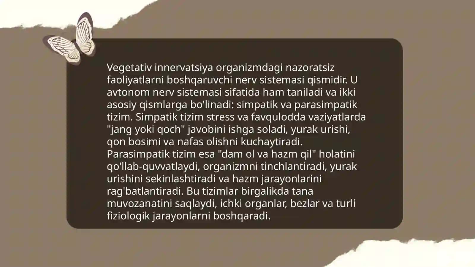 Aʼzolarning qoʻsh vegetativ innervatsiyasi 4