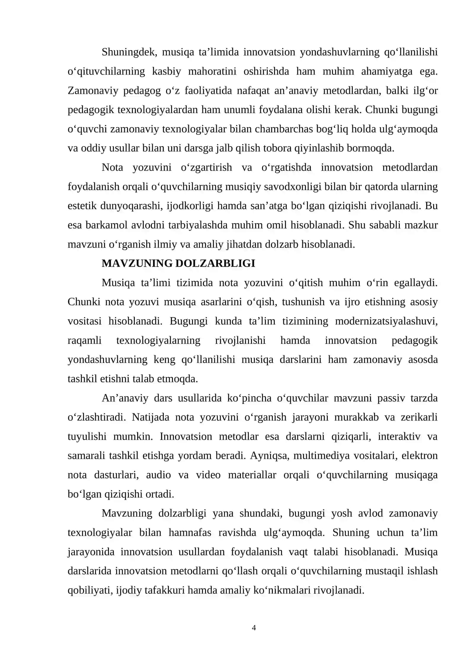 NOTA YOZUVINI O‘ZGARTIRISHDA INOVATSION TA'LIM METODLARIDAN FOYDALANISH 4