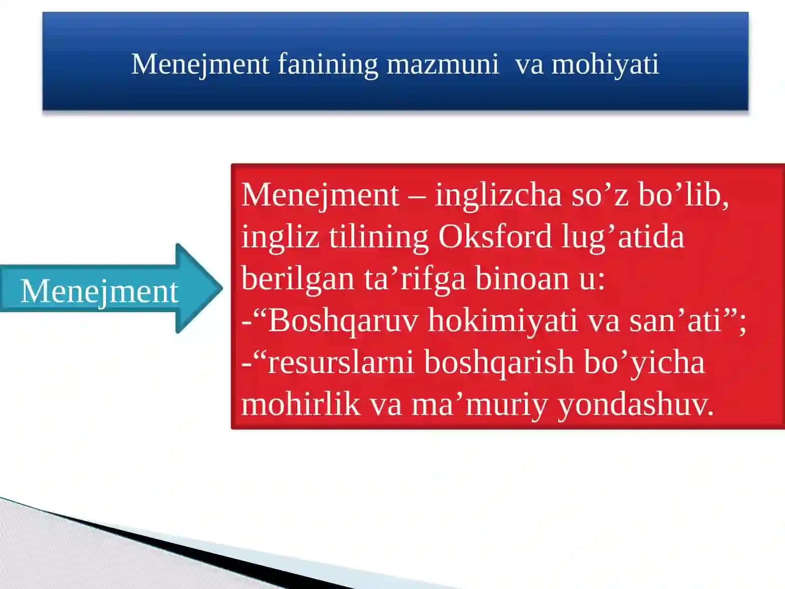 Menejment nazariyasi: Darslik 4