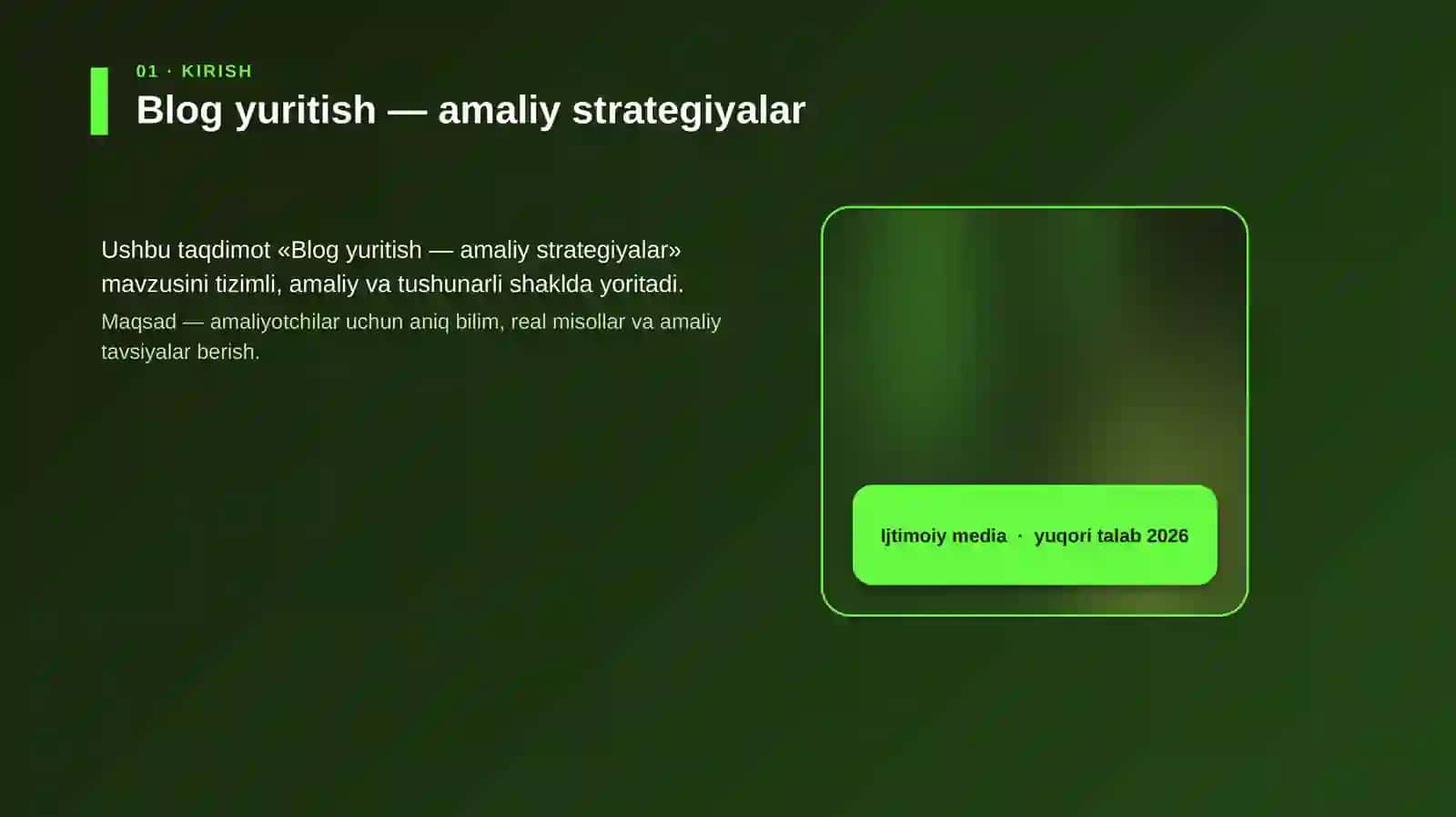 Blog yuritish — amaliy strategiyalar 4