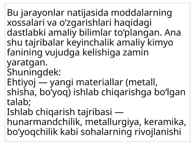 Amaliy kimyo fanining vujudga kelishi va rivoji 4