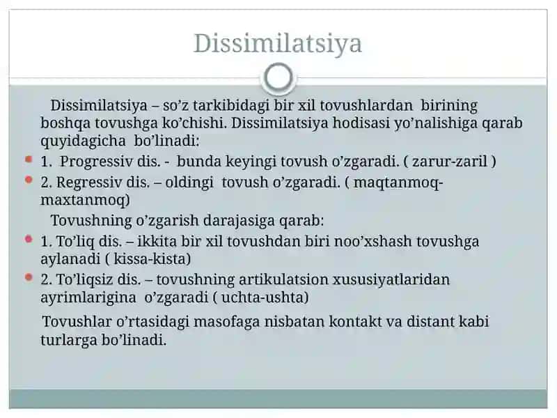 Fonetik jarayonlar. Fonemaning variantlashuv 4