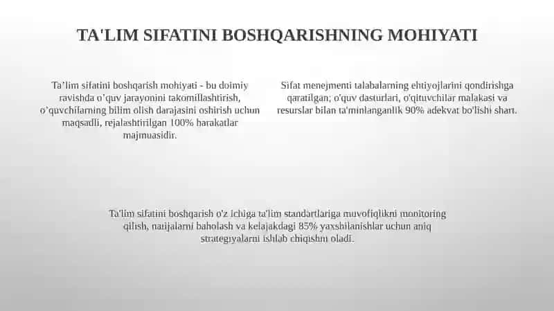 Taʼlim sifatini boshqarish 4