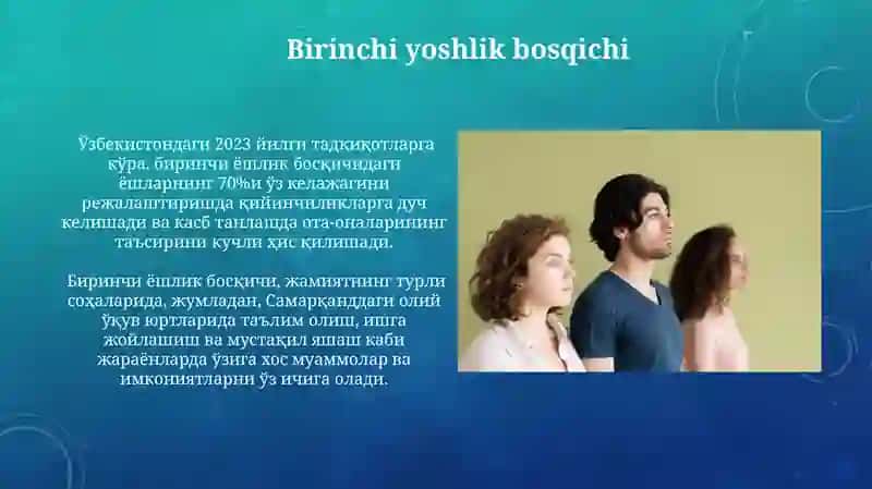 Yoshlik Davri va uning O‘ziga Xos Xususiyatlari 4