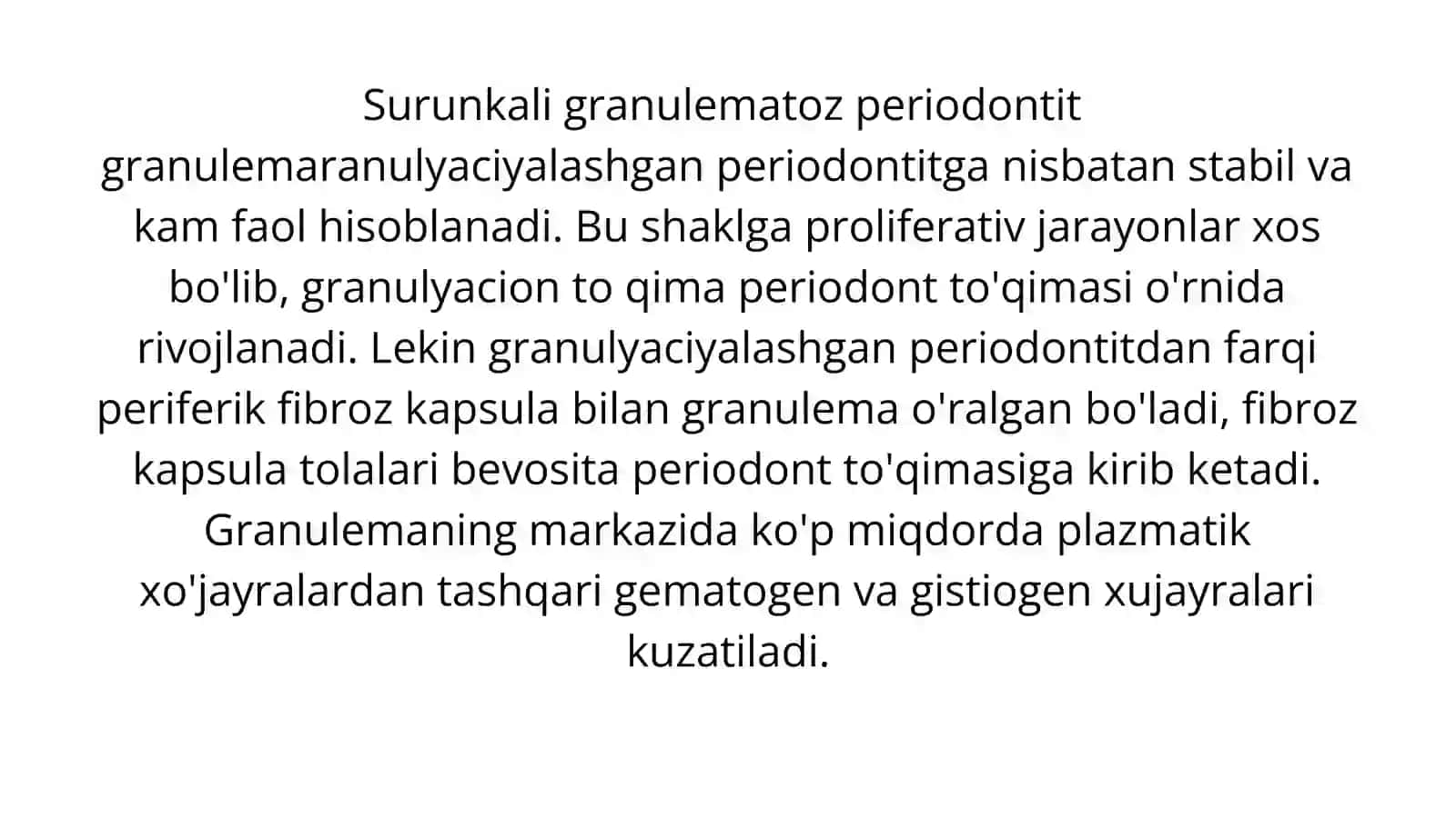 Surunkali granulematoz periodontit (Periodontitis chronica granulematosa) 4