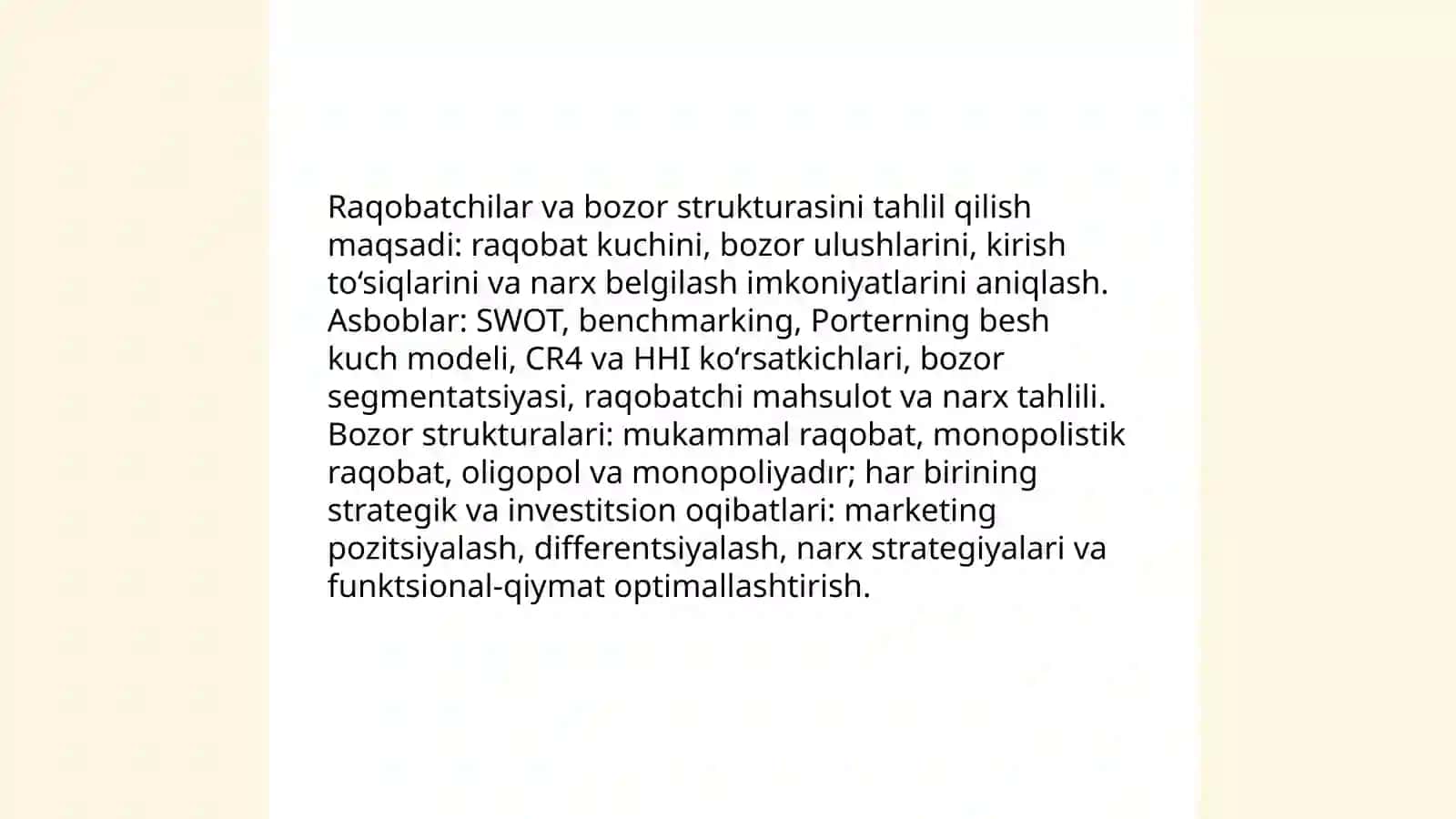 Marketing tahlili 4