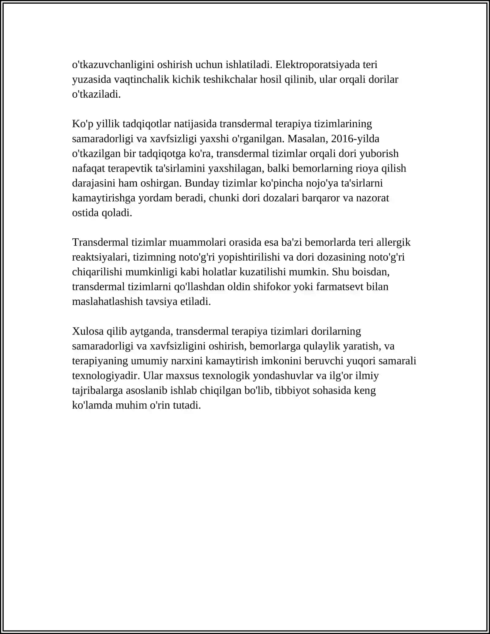 TRANSDERMAL TERAPEVTIK TIZIMLAR 4