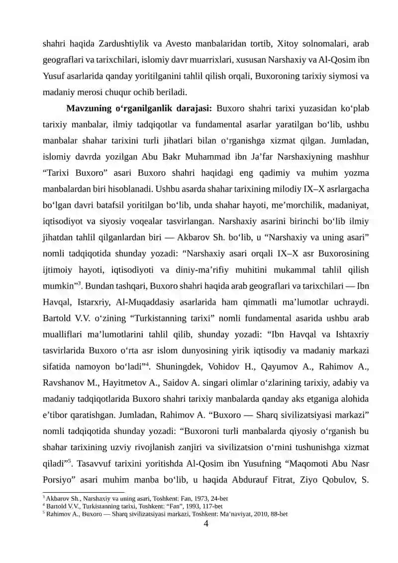 Buxoro shahri tarixiy manbalarda aks etilishi 4