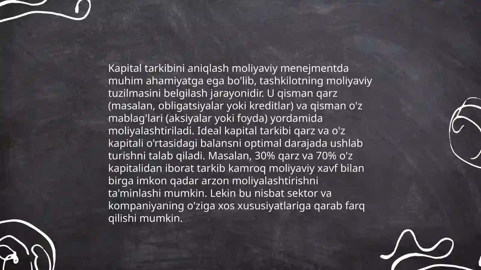Moliyaviy strukturani aniqlash 4