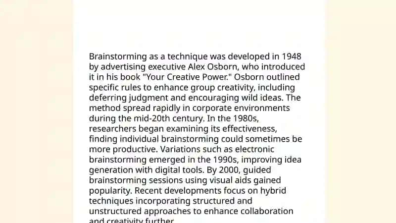Causes and consequences of brainstorming 4