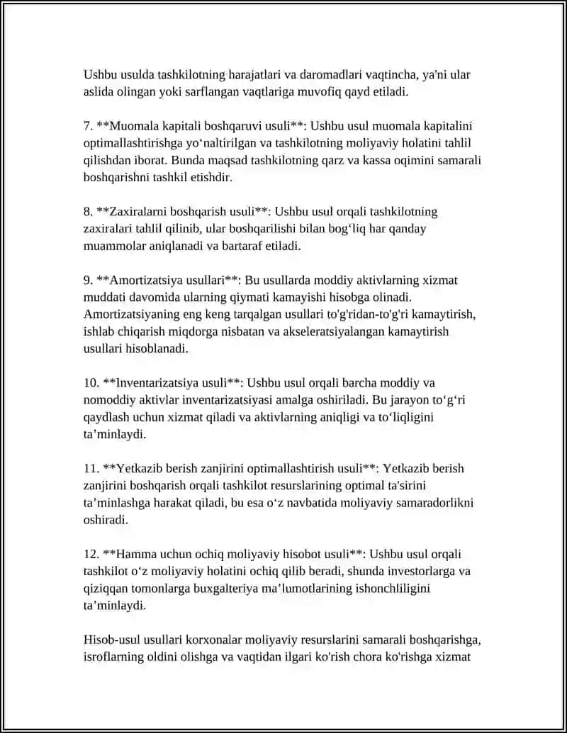 BUXGALTERIYA HISOBINING USULLARI 4