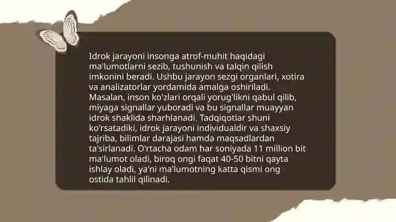 Idrok haqida tushuncha va uning xususiyatlari 4