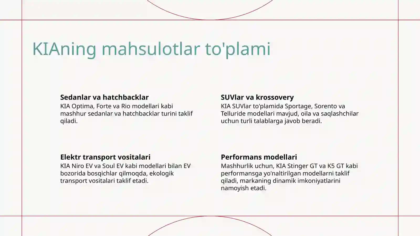 KIA avtomobil kompaniyasi haqida 4