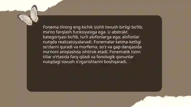 Til va nutq munosabati.Til va nutq birliklari 4