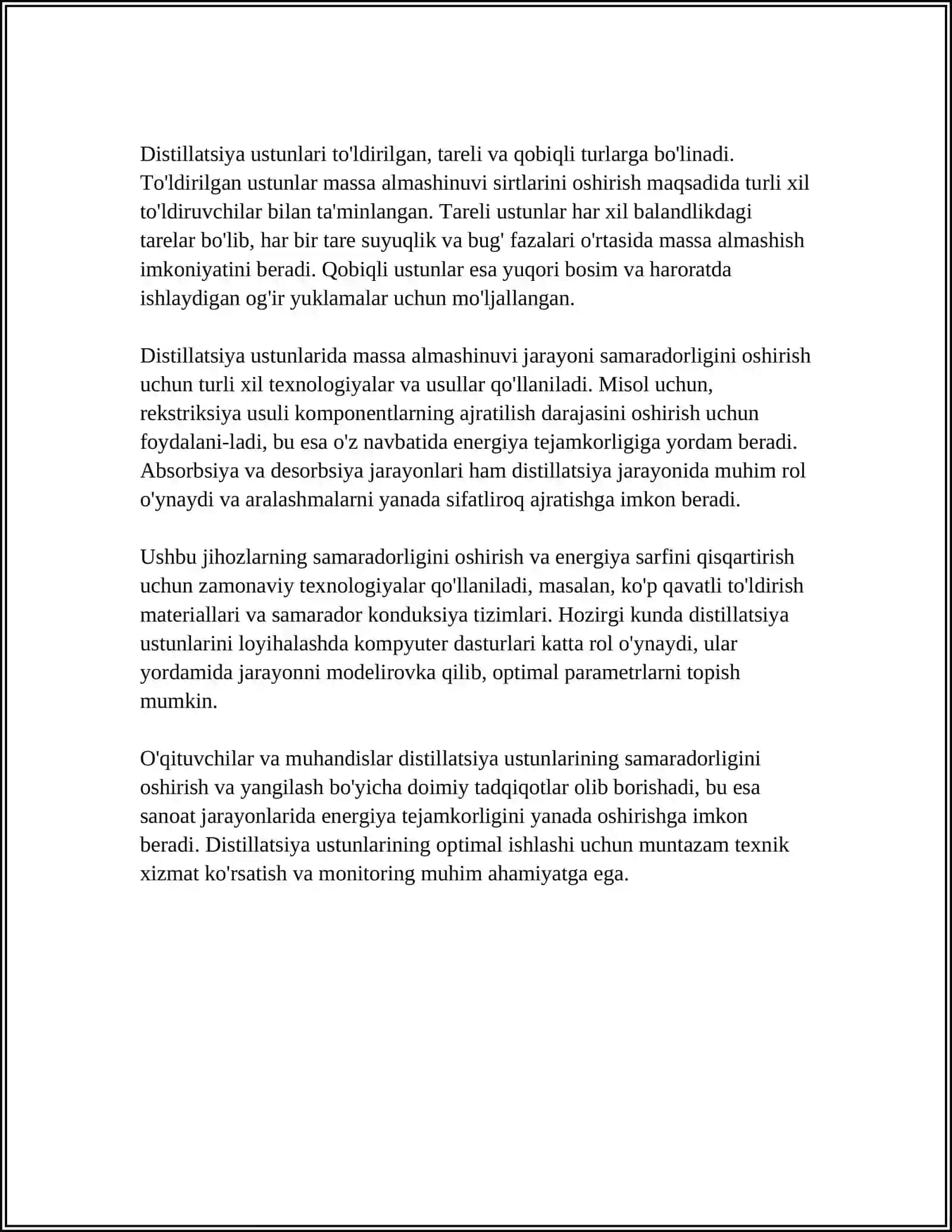 Distillatsiya ustunlari 4