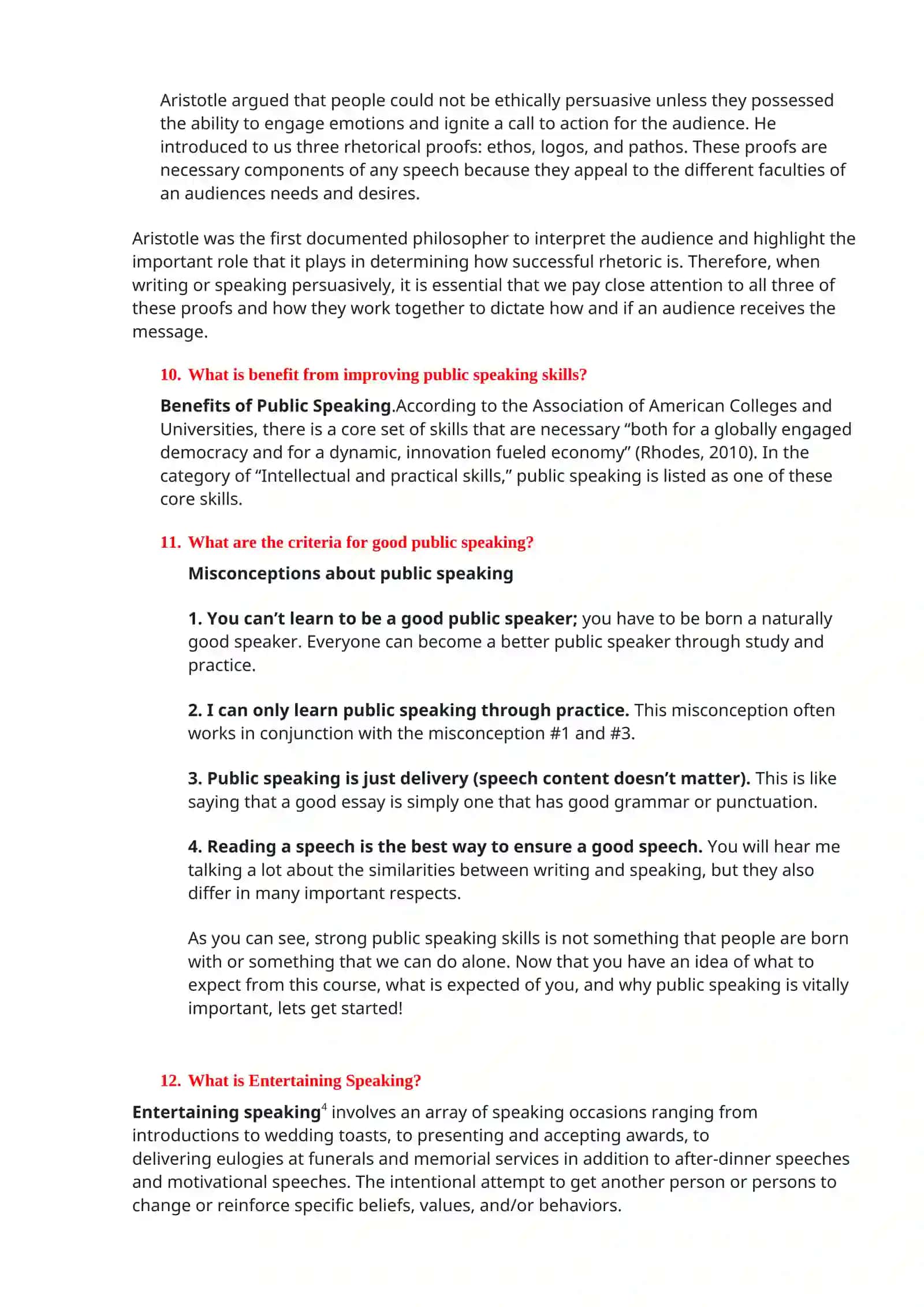 Public Speaking Rules 4