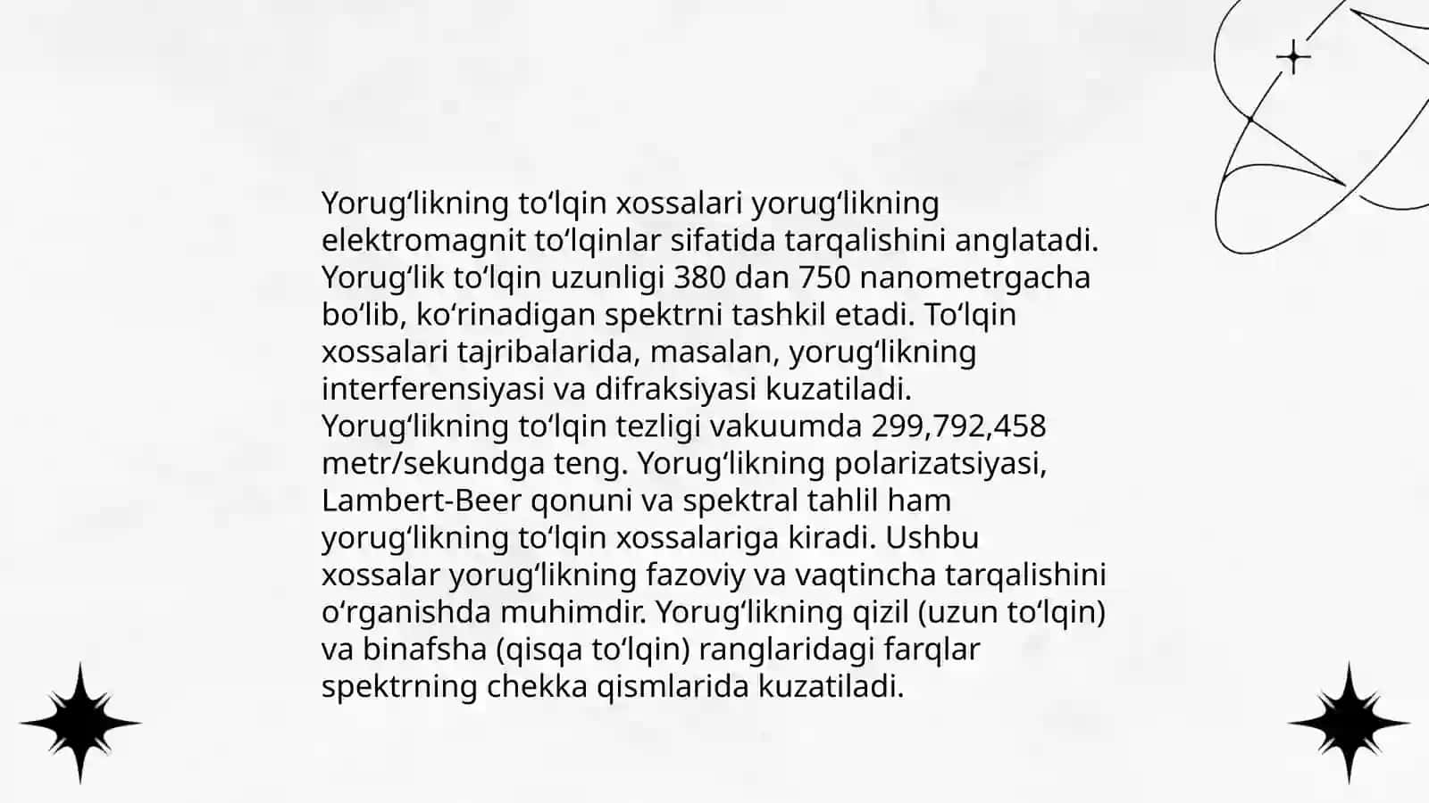 Yorugʻlikning tabiati va xossalari 4