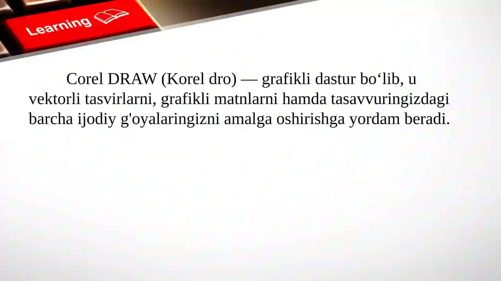 Corel Draw grafik prosessori. Corel draw grafik muxarriri 4