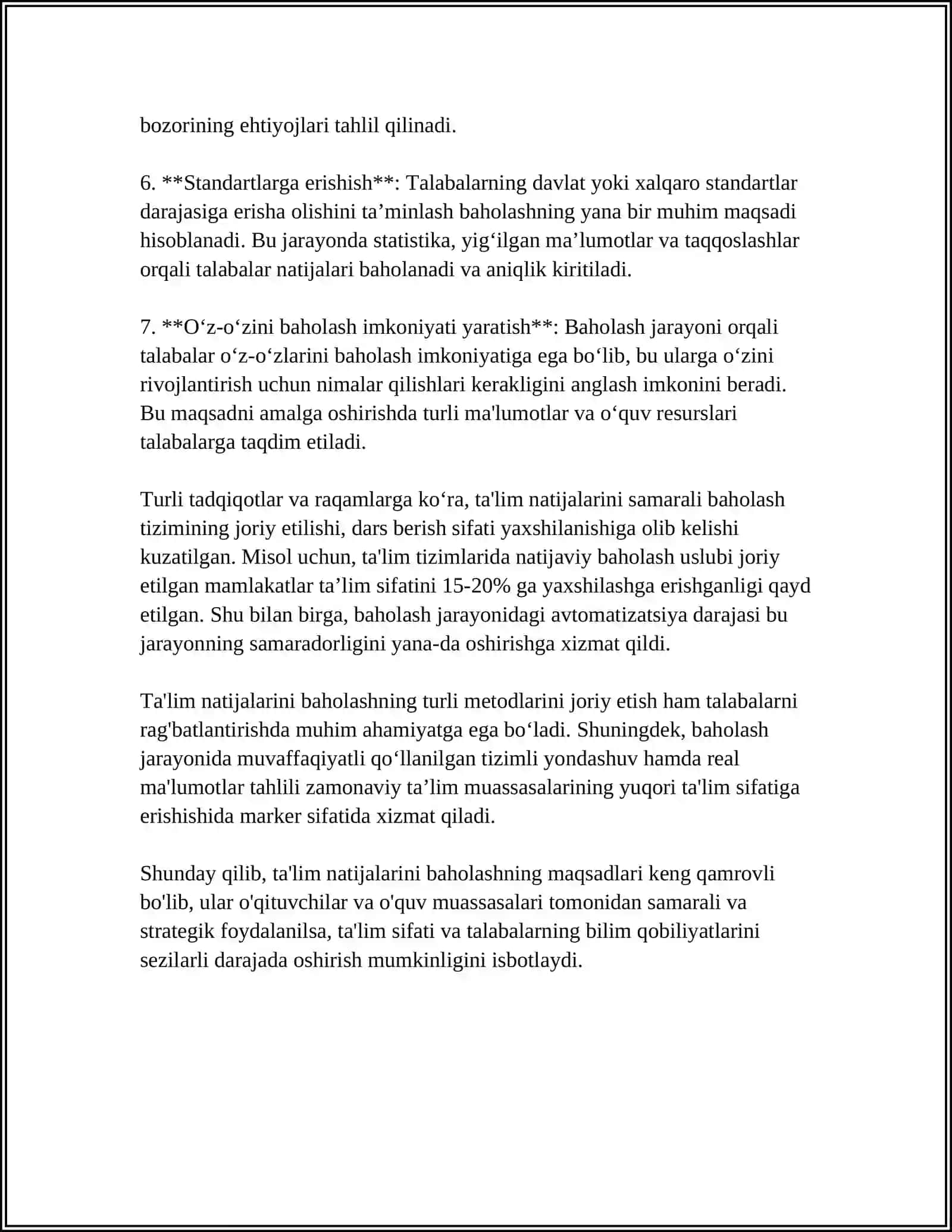 TAʼLIM NATIJALARINI BAHOLASH TIZIMI 4
