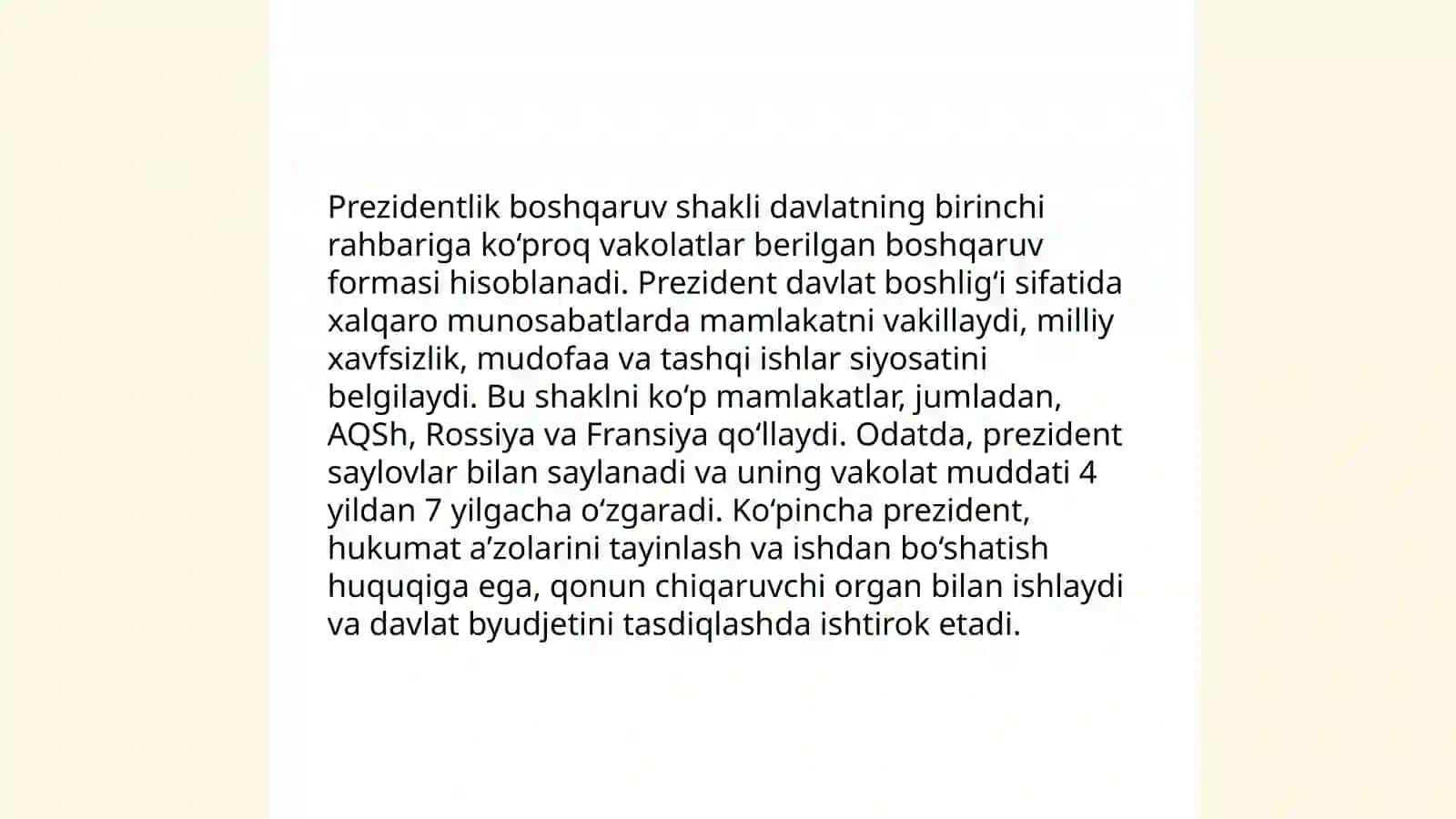 Oʻzbekiston - boshqaruv shaklidagi davlat 4