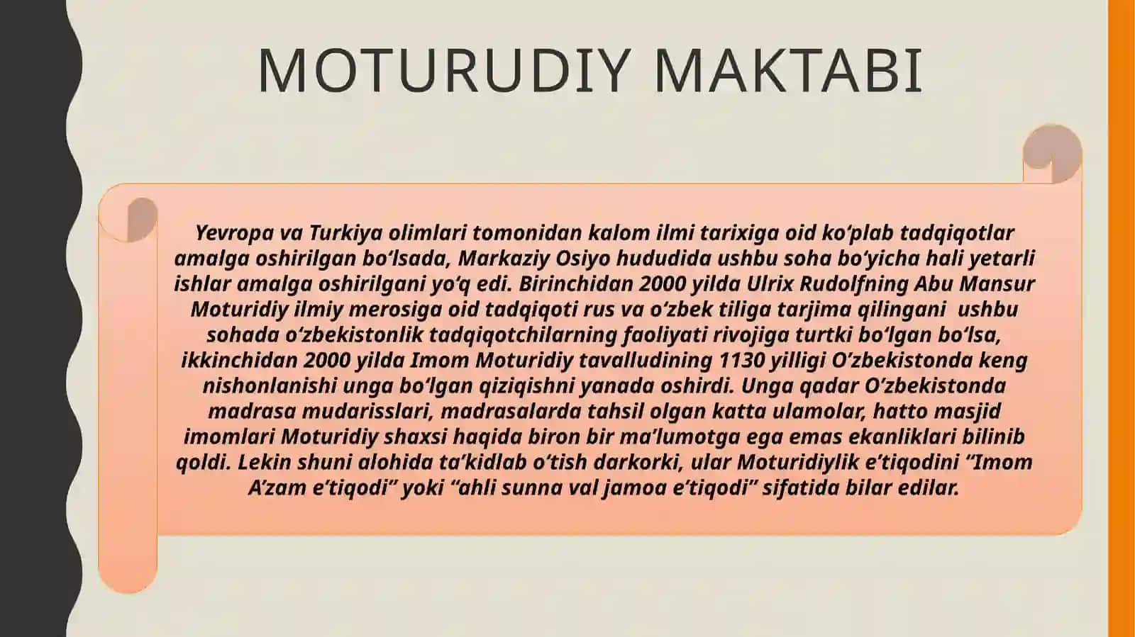 MOTURUDIY MAKTABI TA’LIMOTIDA INSON ERKI VA TAQDIRI MASALALARI 4