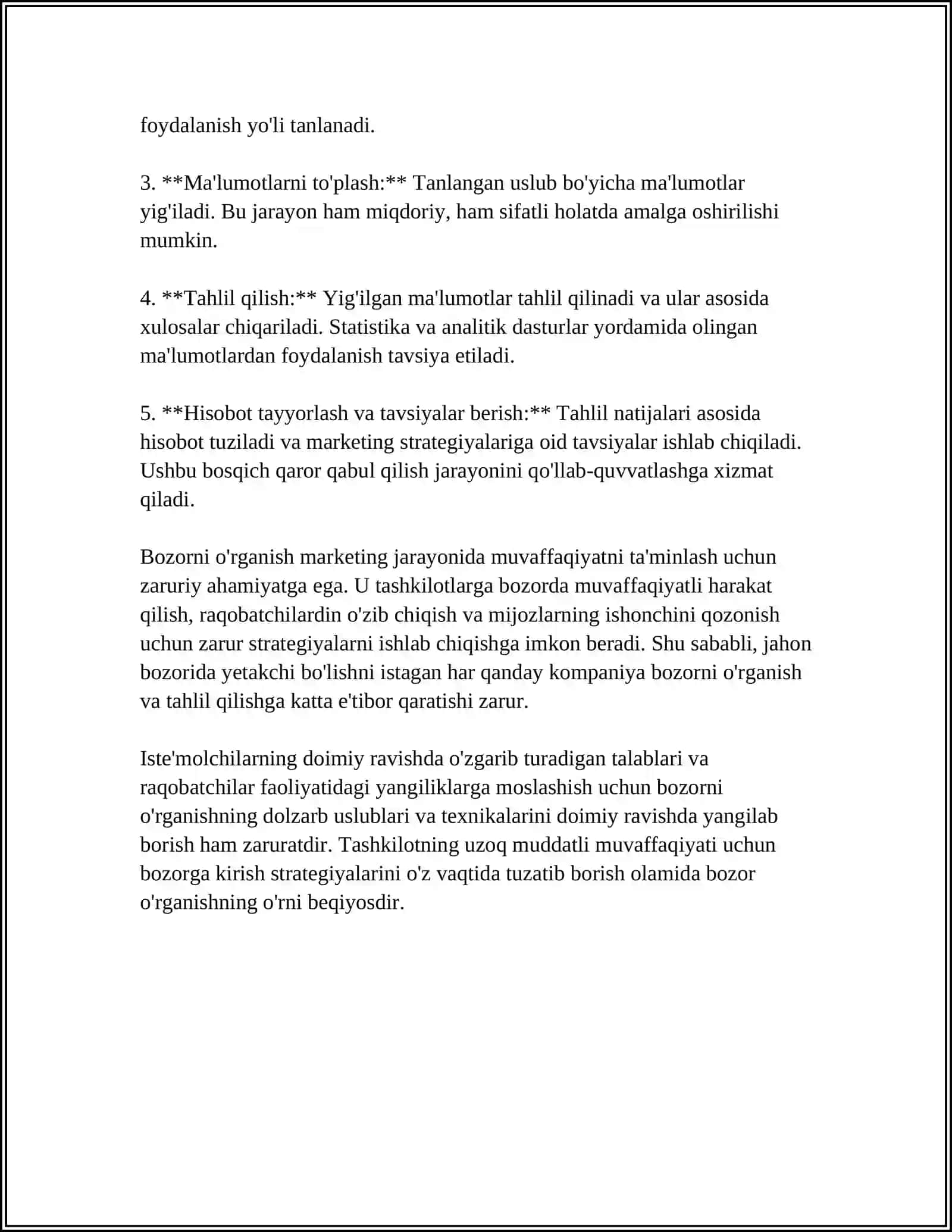 MARKETING JARAYONI 4