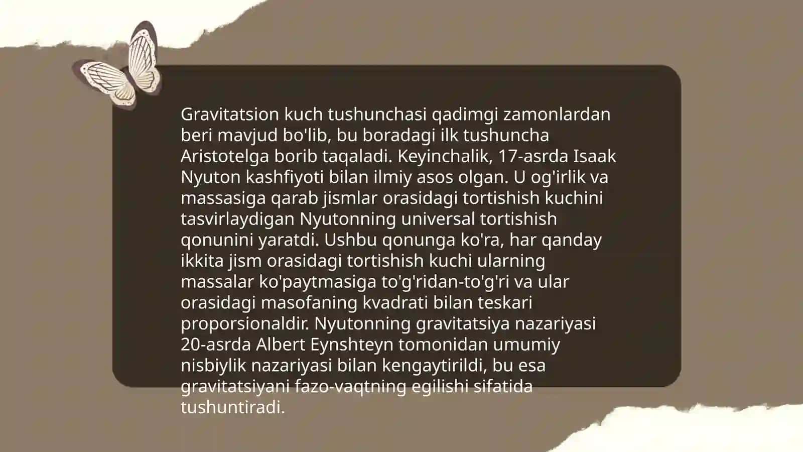 Gravitatsion kuch va uning tabiati 4