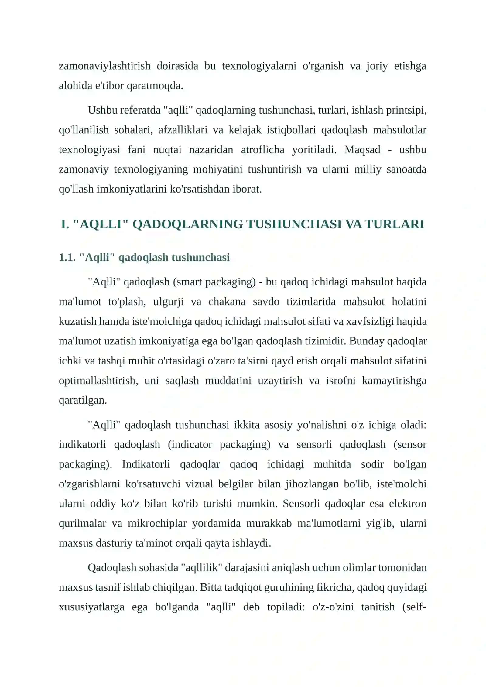 "AQLLI" QADOQLAR REFERAT 4