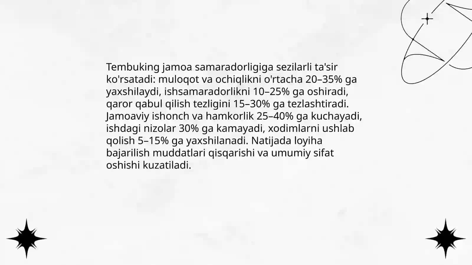 Jamoada ishlash Tembuking va uning afzalikllari 4