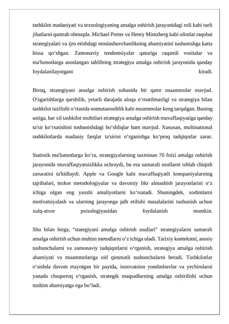 Strategiyani amalga oshirishusullari 4