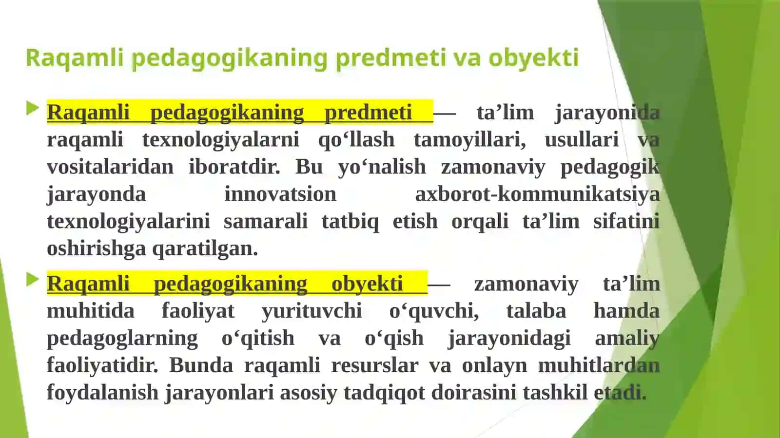 RAQAMLI PEDAGOGIKA FAN SIFATIDA 4