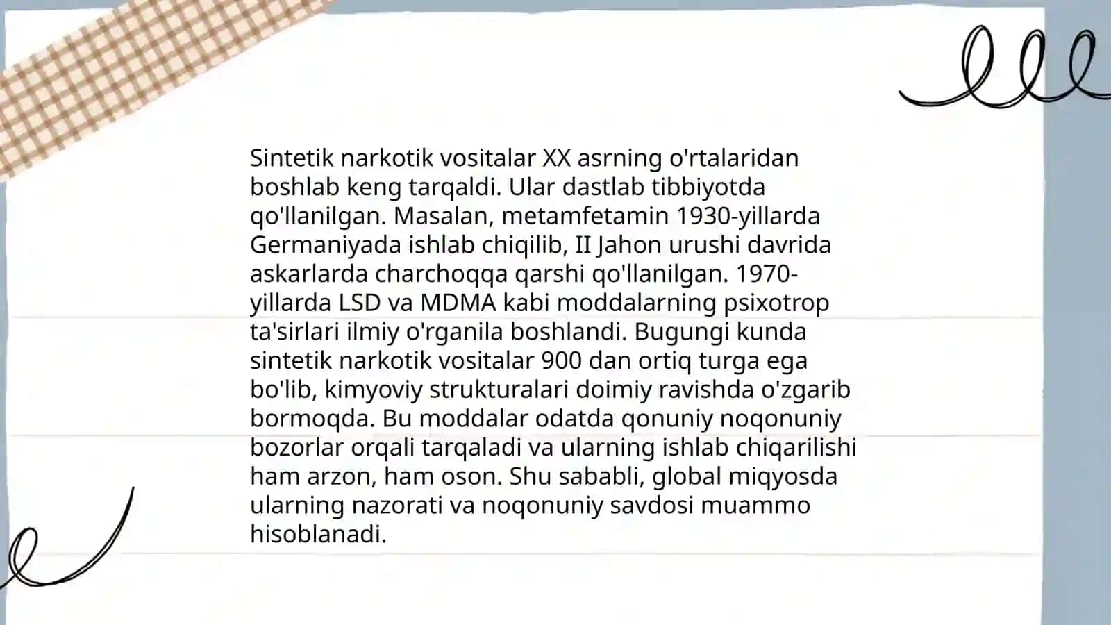 Tabiiy va Sintetik Narkotik Vositalar 4