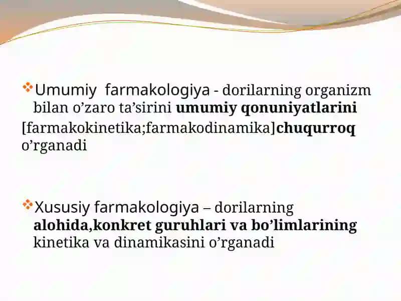 FARMAKOLOGIYAGA KIRISH 4