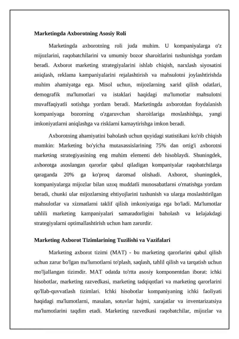 Marketingda axborot tizimlari 4