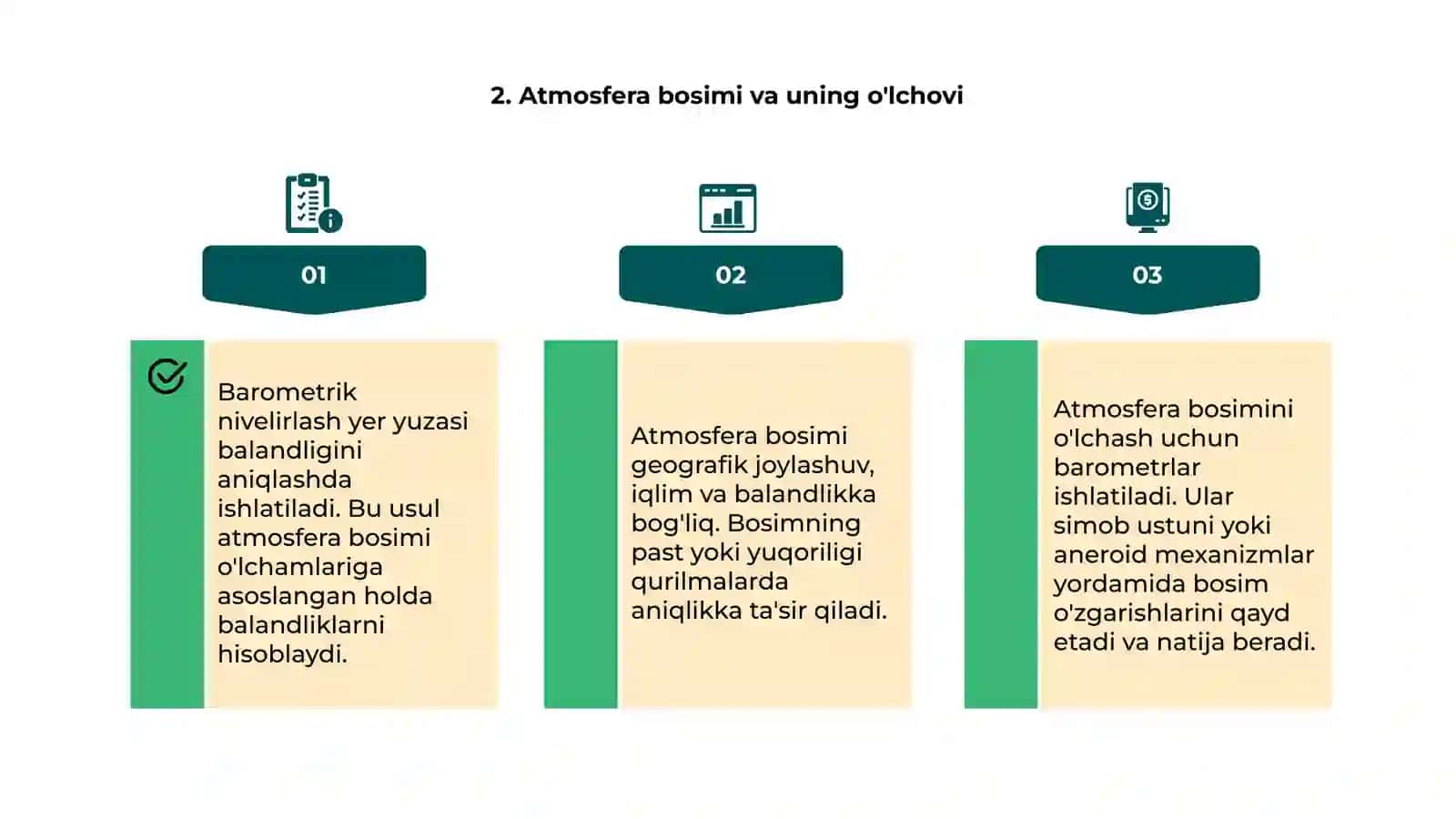 Barometrik nivelirlash va uning natijalarini hisoblash 4