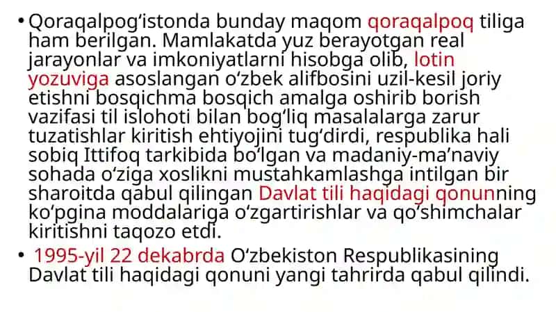 O’zbekiston Respublikasi Davlat tili 4